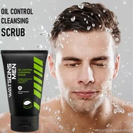 Watsons Men Oil Control Cleansing Scrub 100g. คลีนซิ่งสครับทำความสะอาดผิวหน้าผู้ชายสูตรพิเศษช่วยลดคว