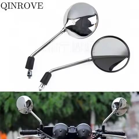 8 10MM Motorcycle Rearview Mirror ABS Universal Mirror For Kawasaki Z250 Z750 Z800 Z900 Z900RS Versy