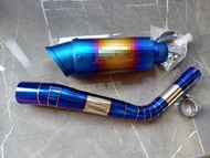 ชุดท่อสลิปออนไทเท Demon Gr200R(เดมอน จีอาร์200อาร์) วัสดุแสตนเลสเกรด304+ปลายท่อเอสซีปากโค้งสีรุ้ง