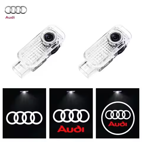 2PCS Led Car Door logo Welcome Light For Audi A4 B5 B6 B7 B8 B9 A1 A3 8V 8P 8L A6 C7 A5 A7 A8 Q3 Q5 