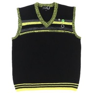 RAF SIMONS FRED PERRY PERRY SK1959/102/00170/392 羊毛混紡V領針織背心，黑色和黃色相間，男士L碼，成色極佳。