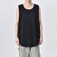 Cotton Fitness Sports Vest Men's Heavy Cotton Sleeveless T-Shirt Street Wear Loose American Bottomin
