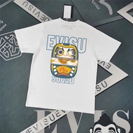 EVISU/God of Fortune 2026 Round Neck Short-Sleeved T-Shirt Couple Style Men Style Counter Synchroniz