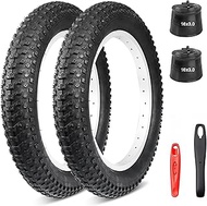 2Set 16x3.0Inch E-Bike Tire (76-305) 35 P.S.I Plus 2 Pcs Inner Tube Bicycle Tires for Electric Bike/