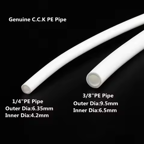 0.5~10 Meter RO Water 1/4 3/8 Inch O.D PE Hose Tubing White Flexible Pipe Tube For Reverse Osmosis A