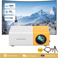 [✨Free 1*HDMI cable+tripod] LED YG300 Projector Mini for room Full HD 720P Portable Video Movie Proj