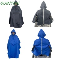 QUINTON Wheelchair Raincoat, Lightweight Packable Wheelchair Waterproof Poncho, Durable with Hood Re