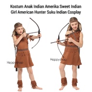 Sweet Indian American Kids Costume American Hunter Indian Tribe CosplayGirl