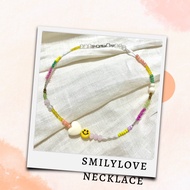 Smilylove necklace// Bead choker// Bead necklace// y2k necklace