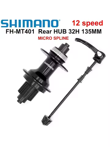 SHIMANO DEORE MT401 FH HUB Shimano 12v Micro Spline Hub 32H Center Lock 135mm Hub MTB Bike 12 Speed 