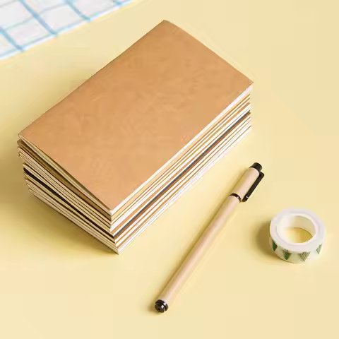 Standard/Pocket Kraft Paper Notebook Blank Notepad Diary Journal Traveler's Notebook Refill Planner 
