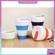Collapsible 355ML Silicone Foldable Hot Cold Coffee Cup Reusable Mug Leak Proof For Travel/ Home/Off