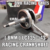 JET (3.5MM/4MM) (7MM/8MM) LC135 4S/Y15/LC5S LEO RACING CRANKSHAFT 7MM/8MM ROD 100L CRANKSHAFT RACING LC135 8MM 4MM