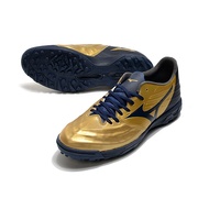 Mizuno REBULA 3 ASTF Broken Nail Kangaroo รองเท้าฟุตบอล หนังจิงโจ้ สีทอง สีน้ําเงินเข้ม