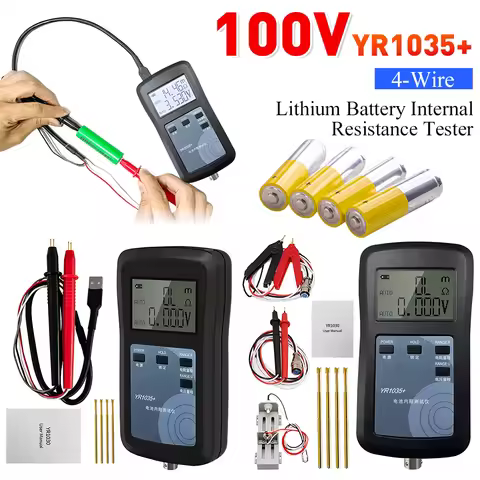 YR1035+ 4-Wire Internal Resistance Tester High Accuracy Lithium Battery Internal Resistance Tester 1