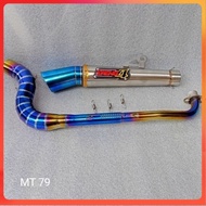 Daeng sai4 titanium style open spec Pipe canister 51mm open specs exhaust Pipe for Wave 125 Xrm 110/125 Wave 100/10/115 Rs125 Furry 125 Smash 115 Rusi100/110 Daeng Pipe Daeng sai4 Aun Pipe Nlk Pipe Charama Pipe Creed Pipe Kou Pipe