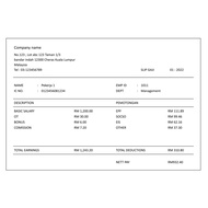 Google Sheet Template Slip Gaji / Payslip Auto Calculation & Save as PDF Full Edition Excel