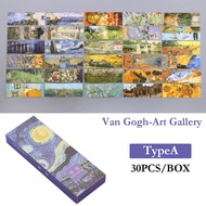 30Pcs/Box Pembatas Buku Desain Miyazaki Hayao / Van Gogh Paper Bookmark