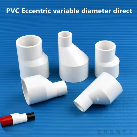 20/25/32/40/50/63mm PVC Straight eccentric reducer Connectors Water Pipe Adapters Fish Tank Tube Joi