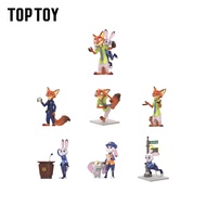 TOPTOY x Disney Zootopia Judy & Nick Story Figures Blind Box ของเล่นฟิกเกอร์ ของขวัญวันเกิด