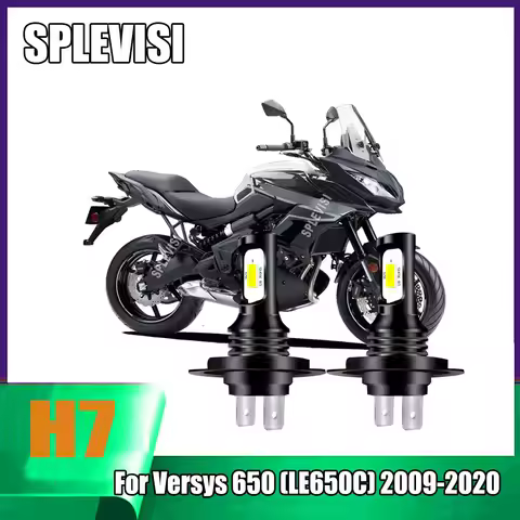 2x White LED Motorcylce Headlight Bulbs -50000 Hours Durable Last For Kawasaki Versys 650 (LE650C) 2