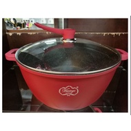 VANTAGE COOKWARE Non Stick Wok 40cm Dengan Salutan Marble Stone