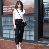 Bazzi Black Cotton Pant-Penelopeshop