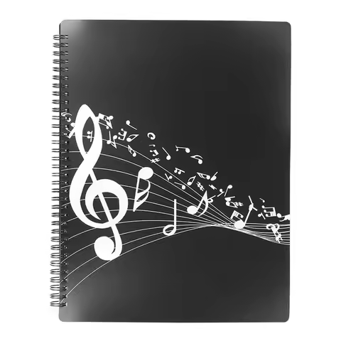 1set music theme folder, music folder, A4 size sheet music folder suitable for piano guitar musical 