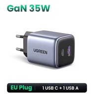 { SmileShopAcc } UGREEN Dual Port USB Charger Head a + USB Type C Fast Charging 35W