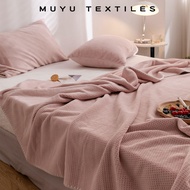 Waffle Blanket Office Nap Blanket Summer Air-Conditioning Sofa Blanket Fall and Winter Single Thickened Bed Sheets Towel Blanket