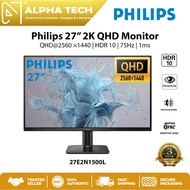PHILIPS 27’’ 2K Monitor 27E2N1500L - QHD | IPS | HDR 10 | 75Hz | 1ms | Flicker Free | Adaptive-Sync 