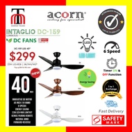 Acorn 40 inch Intaglio DC-159 LED Remote Ceiling Fan