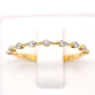 Happy jewelry 9 Diamond Rings Real Gold 37.5% ME760