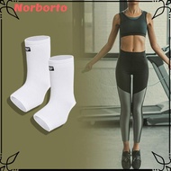 NORBORTO Ankle Support, White Elastic Ankle Brace,  Nylon M/ L/ XL Achilles Tendon Brace Pain Relief
