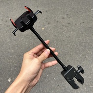 Outdoor Live Broadcast Metal Hose Fishing Mobile Phone Holder Fixing Clip Wheelchair Mobile Phone Clip Thickened Crab Claw Clamp Guard