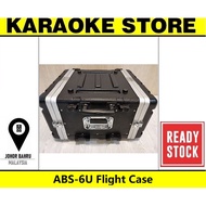 ABS-6U Four-wheeled rod 10.5'' Equipment Flight Case