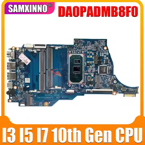 For HP DA0PADMB8F0 DA0PADMB8G0 DA0PADMB8F1 Motherboard 14-DQ 14S-DQ Laptop Motherboard With CPU I3 I