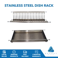 Luxury Stainless Steel SUS304 Kitchen Cabinet Dish Rack Space-Saving Organise Dry Display Dishes Sylish Durable Drain