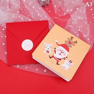 Graceful Merry Christmas Santa Claus Exquisite Greeting Cards Christmas Eve Gift With Env