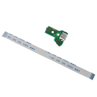 JDS-040 USB Charging Port Socket Board with Flex Ribbon Cable Compatible with PS4 Controller Charger
