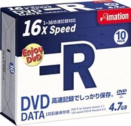 Imation DVD-R 4.7GB Data 16x Brand Label 10 Pack DV-R 4.7PBFx10