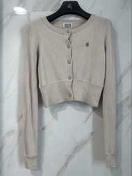 MFG 羊毛燕麥色針織外套Marithe Francois Girbaud Wool Oat Cropped Cardigan