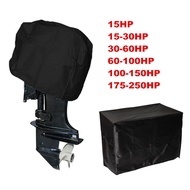 15-250HP 210D Waterproof Yacht Half Outboard Motor Engine Boat Cover Anti UV Dustproof Cover Marine Engine Protector Canvas