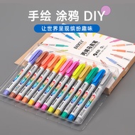 宝克丙烯马克笔 学生画笔48色速干防水彩色画笔套装 美术生专用绘画手绘涂鸦画笔DIY 儿童礼物奖品 【单头-柔彩丙烯马克笔】12色 丙烯马克笔套装 包邮