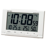 Seiko Clock White Table Clock Body Size 91 x 148 x 47 cm Alarm Clock Radio Digital Calendar Temperat