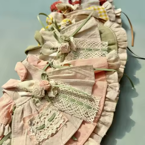 4Pcs/Set Blyth Lovely Dress ICY Headwear Ob24 Apron Skirt 1/6Doll Outfit (Fit Azone, OB22, Licca, Pu