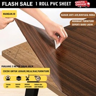 Stiker Hpl Ukuran 60cm x 3m Motif Serat Kayu Untuk Furniture Meja Lemari Dinding Sticker Wallpaper K