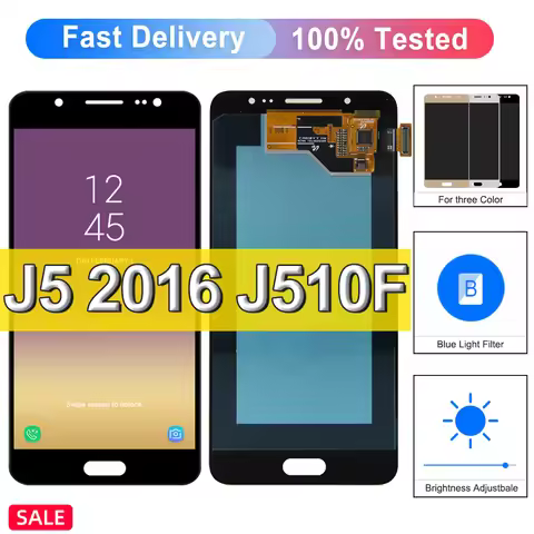 100% Amoled J510 LCD For Samsung J5 2016 J510 Display J510F J510FN J510M Touch Screen Digitizer Asse