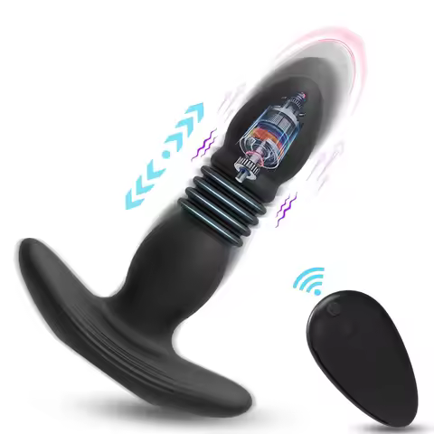 Anal vibrator, men's bluetooth, vibrator, remote control telescopic prostate massager, male prostate