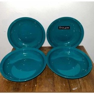 Tupperware Crescendo Plate set 4pc Bloomia piring plastik cekung wadah makanan tempat sayur makan na
